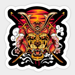 tiger - tora no samurai sunset Sticker